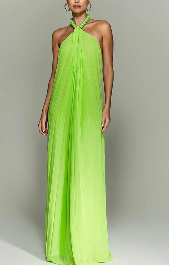 Chiffon Halter Maxi Dress
