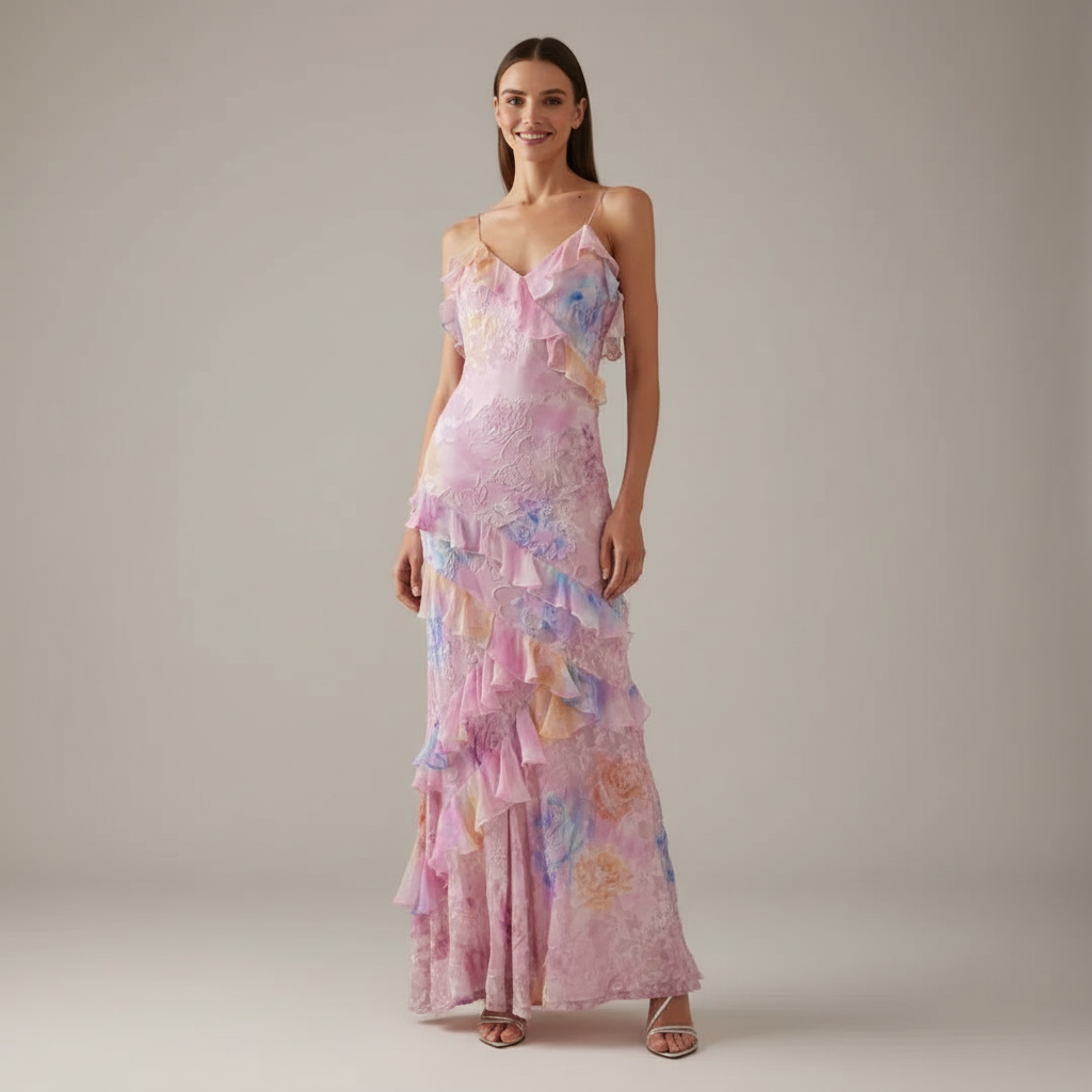 Sam Ruffled Long Dress