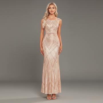 Sequin Sleeveless Gown