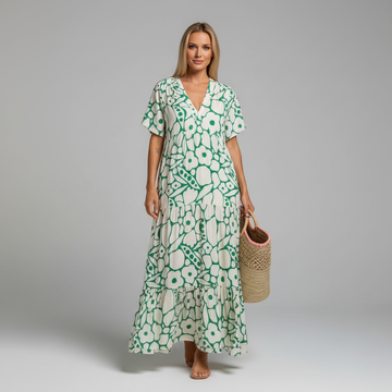 SamFloral Print Maxi Dress