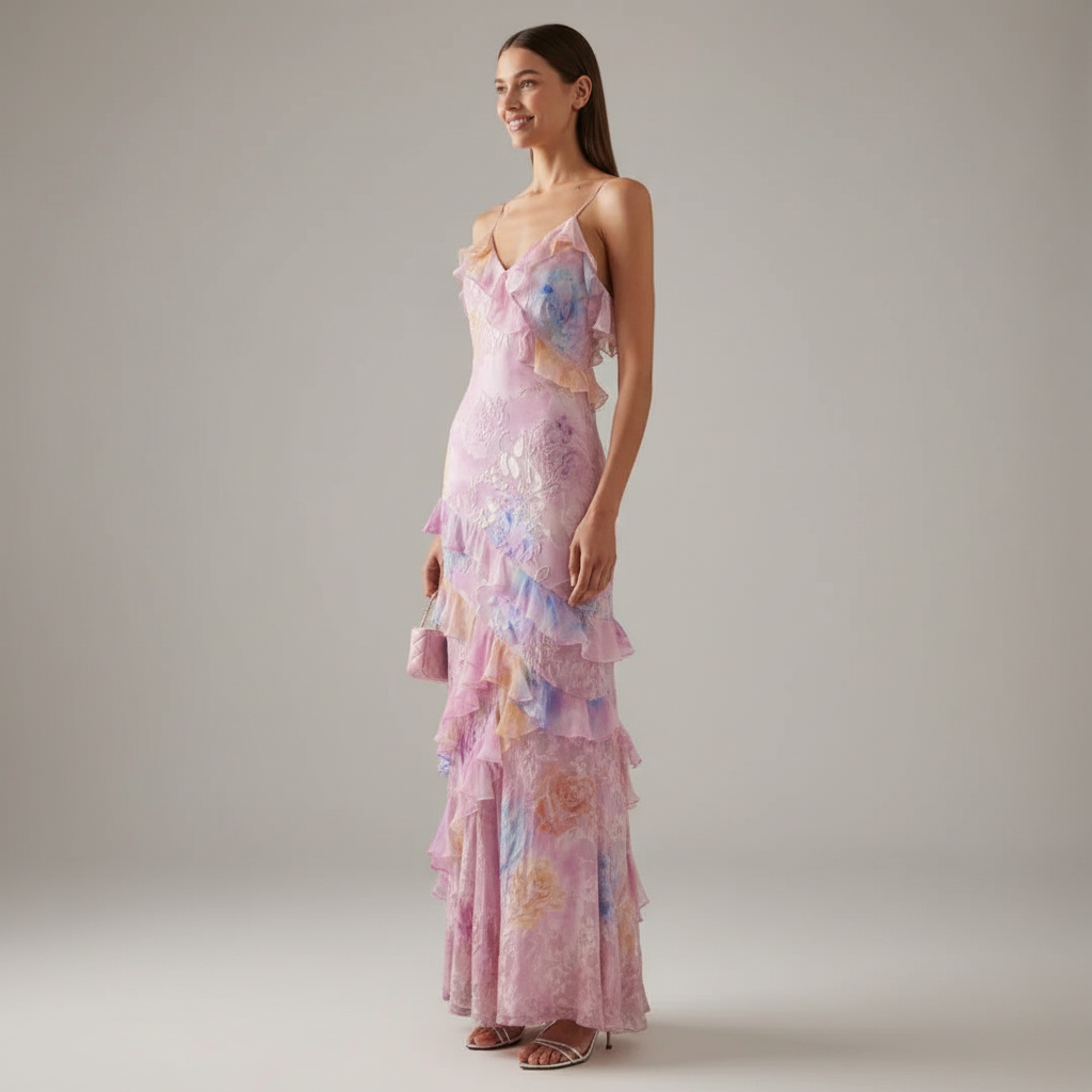 Sam Ruffled Long Dress