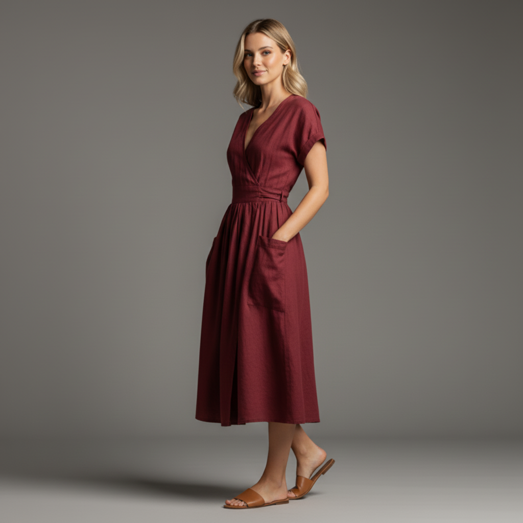Rosalie Linen Casual Dress