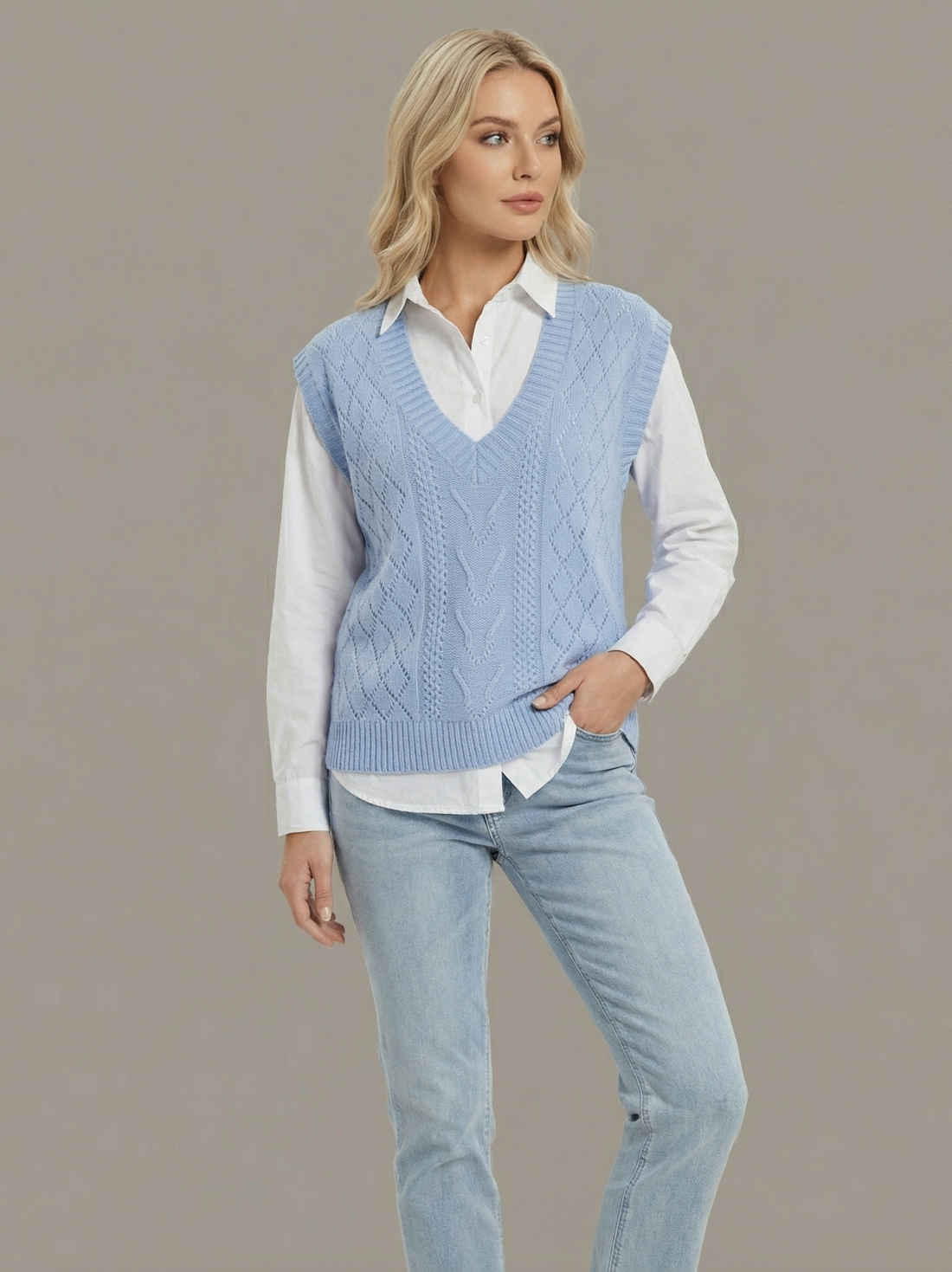 Stella Knitted Vest Sweater