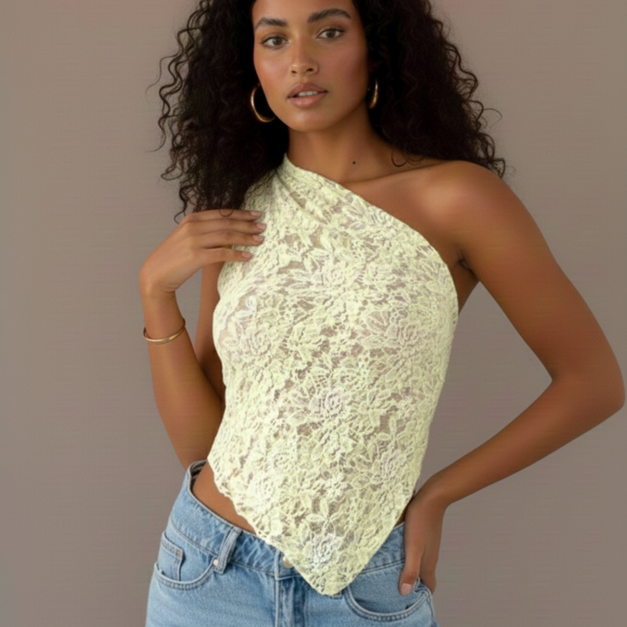 Jasmin Lace Summer Tie-Up Top