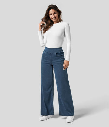 Refined Comfort High-Waist Trousers