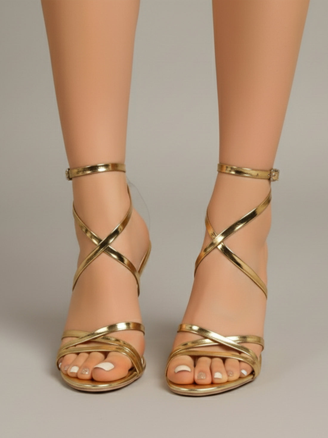 Mithi Cross Ankle High Heels