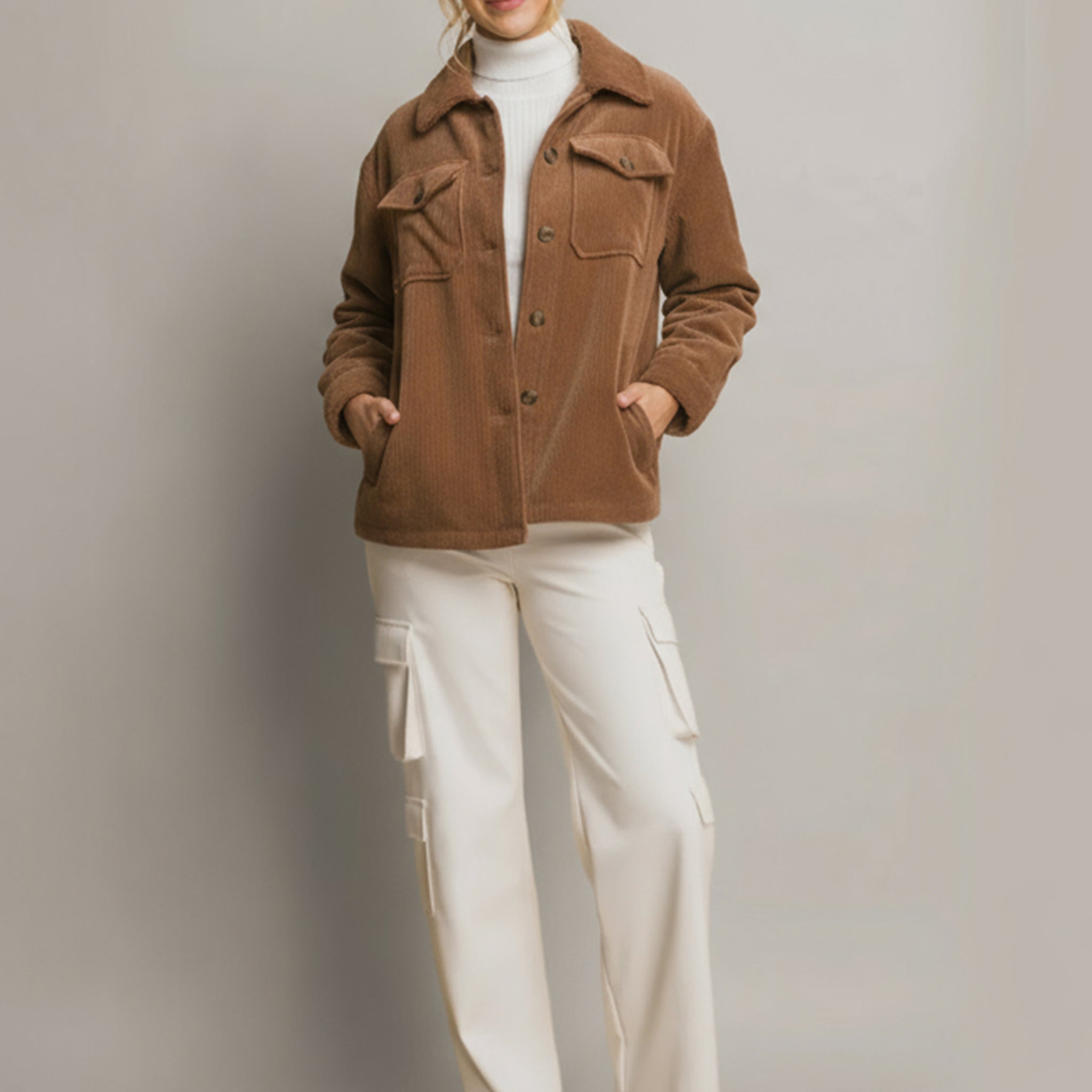 Liana Corduroy Button Up Jacket