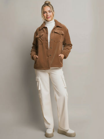 Liana Corduroy Button Up Jacket