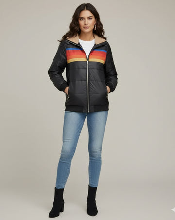 Adelle Colorful Parka with Hoodie