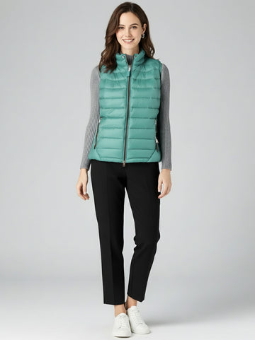 Matte Black Quilted Puffer Vest