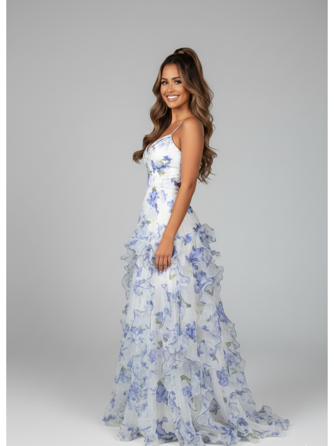 Belle Ruffled Floral Dress