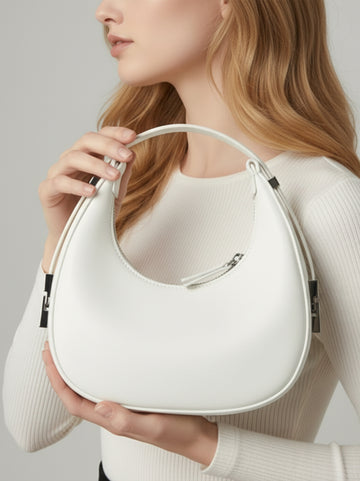 Mini Crescent Zip Shoulder Bag