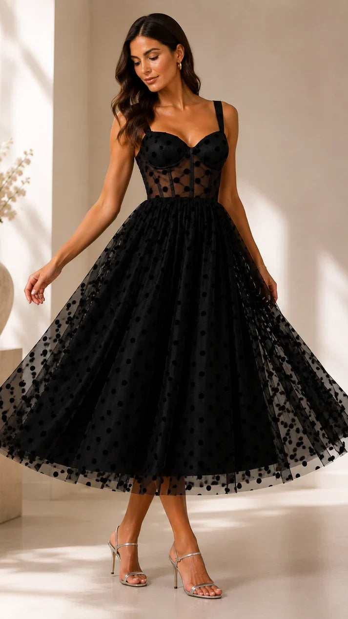 The Midnight Dots Tulle Dress