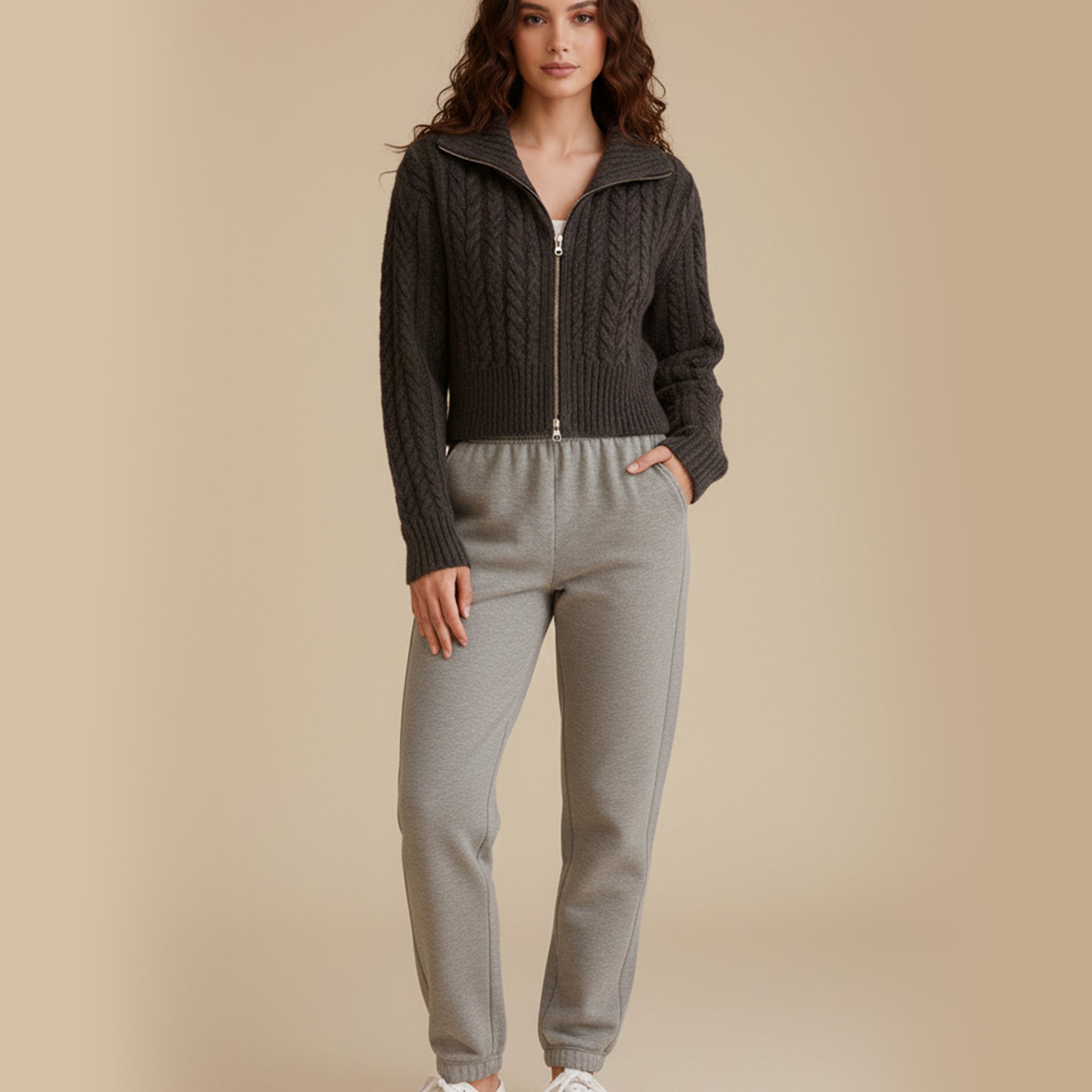 Luella Knitted Zip Sweater