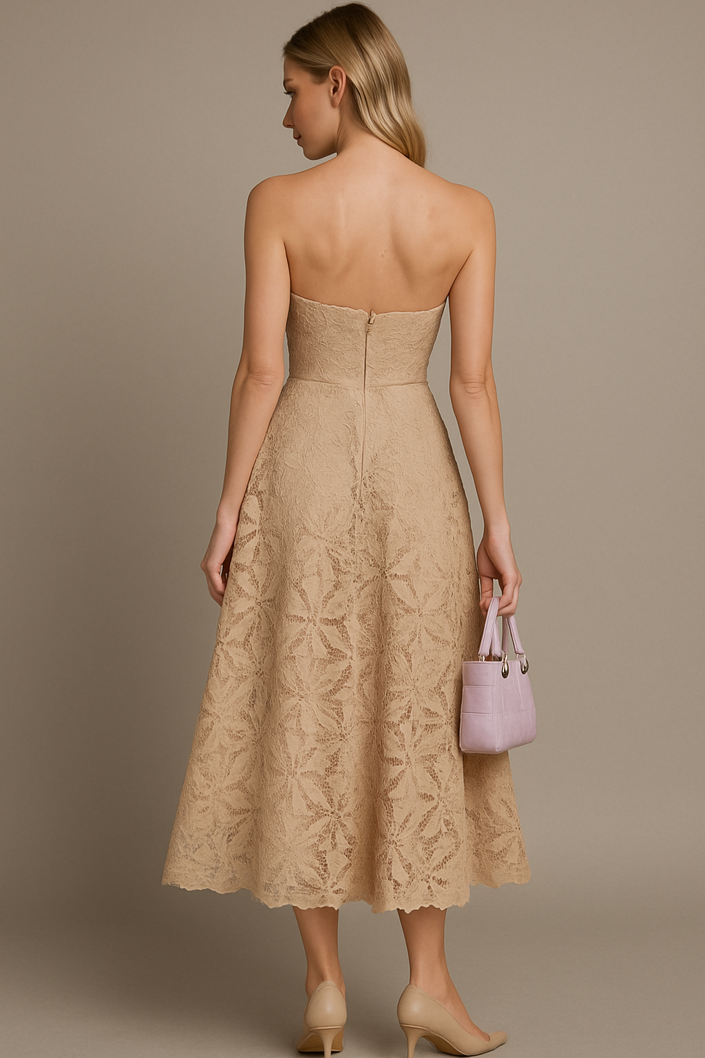 Whispering Lace Midi Dress