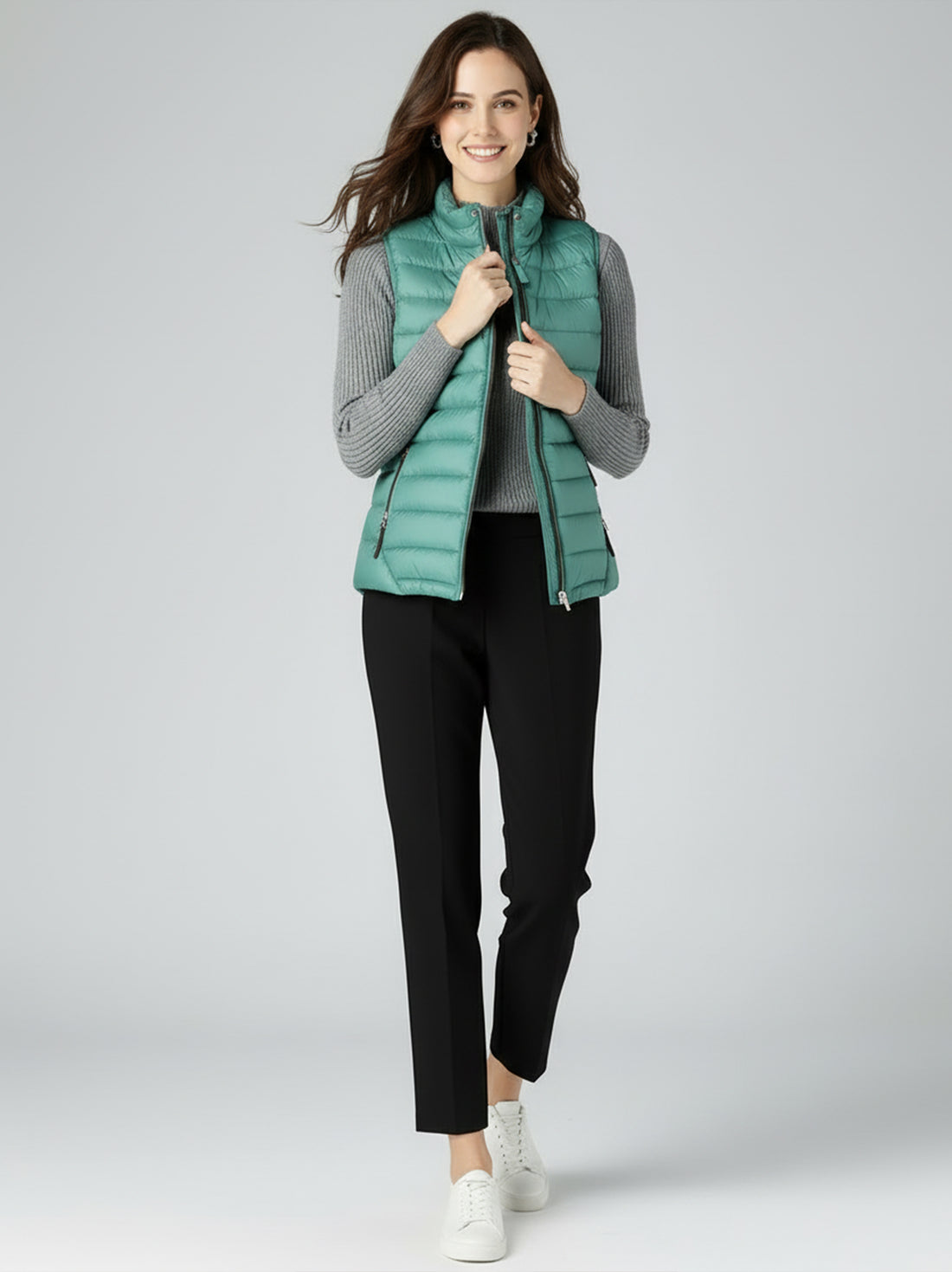 Matte Black Quilted Puffer Vest