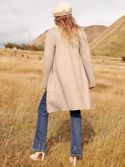 Classic Longline Open Front Coat