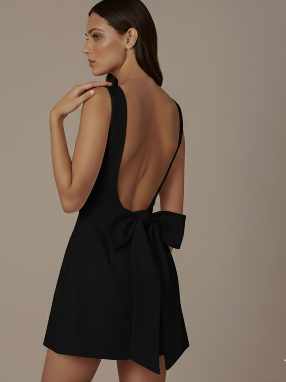 Julia Bow-Knot Backless Mini Dress