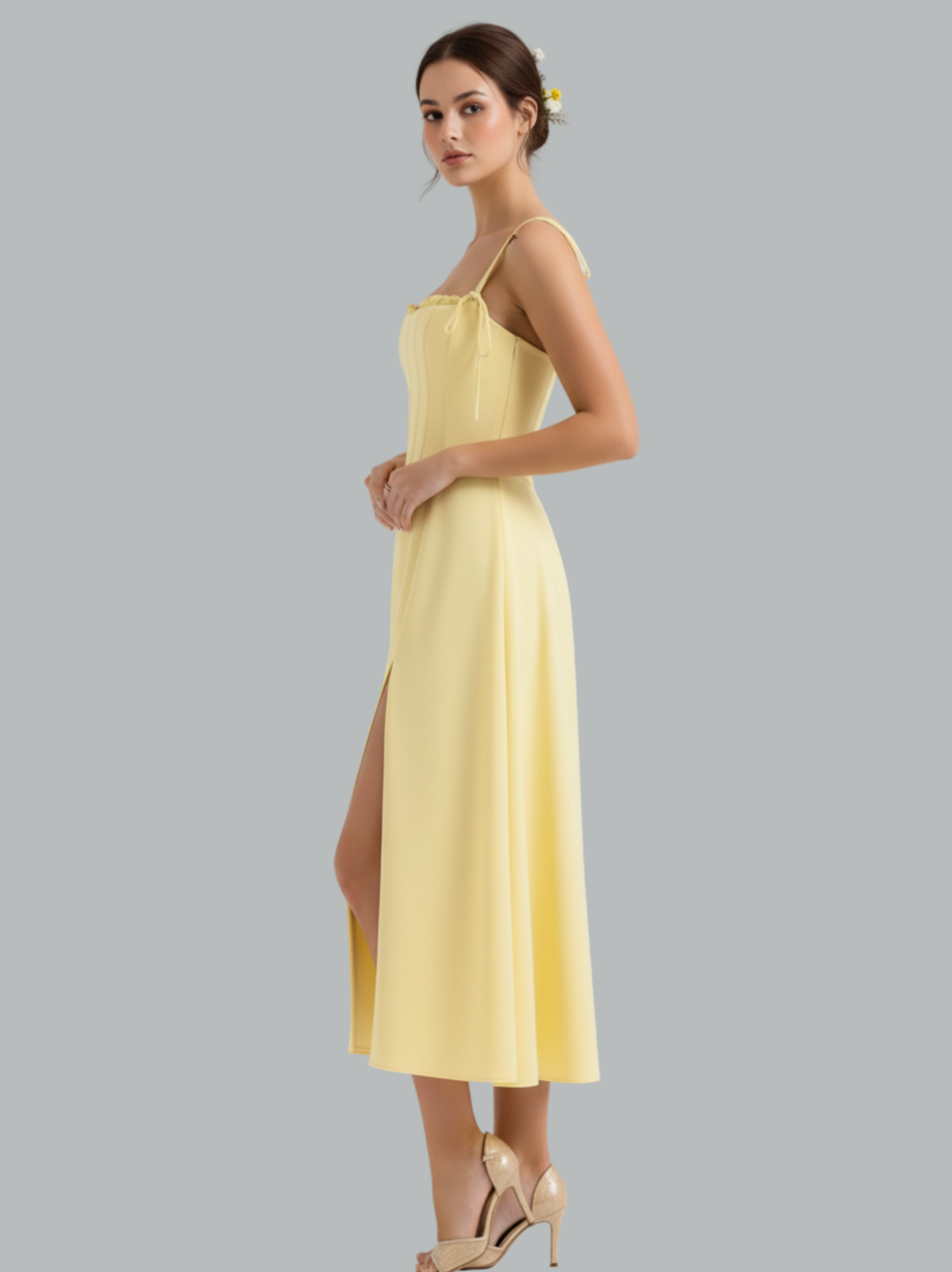 Corset Strap Sweetheart Midi