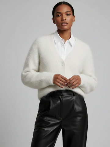 Oversized Soft Wool Blend Cardigan