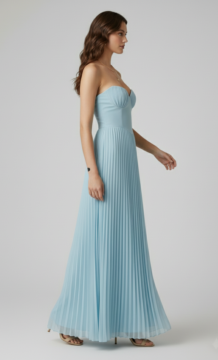 Aisha Pleated Party Dress