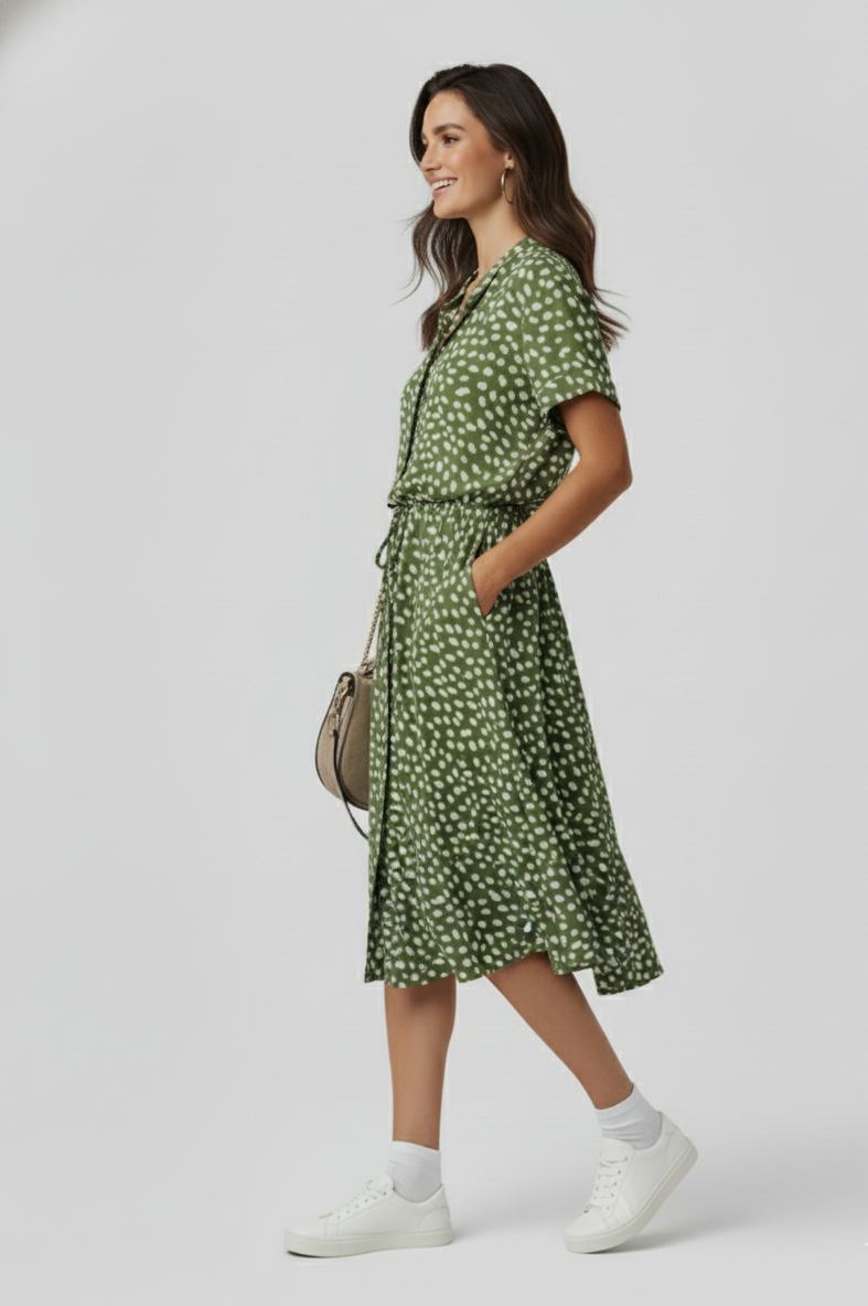 Elena Vintage Printed Summer Dress