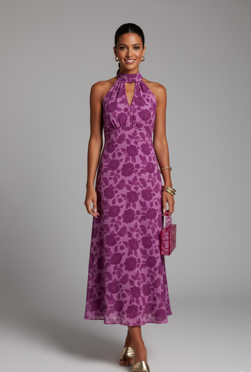 Princess Printed Halter Dress