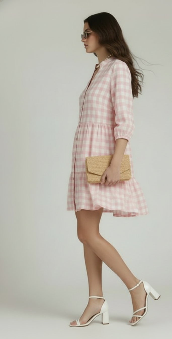 Emily Elegant Plaid Dress