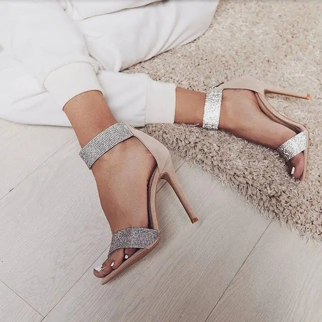 Crystal Strap Stiletto Heels