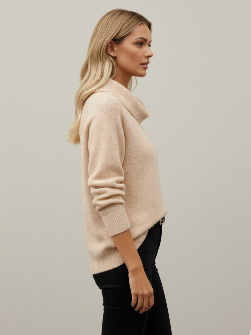 Off Shoulder Rib Knit Sweater