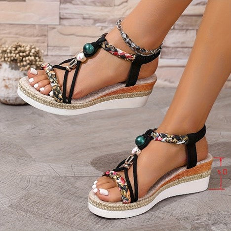 Braided Platform Summer Sandals