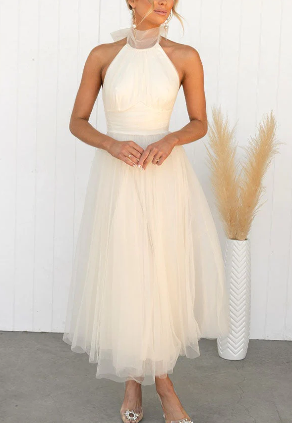 Ethereal Tulle Halter Gown