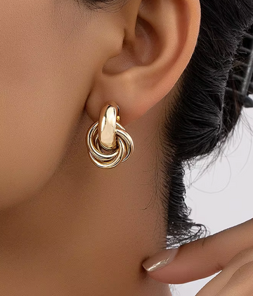 Twist Knot Hoop Earrings