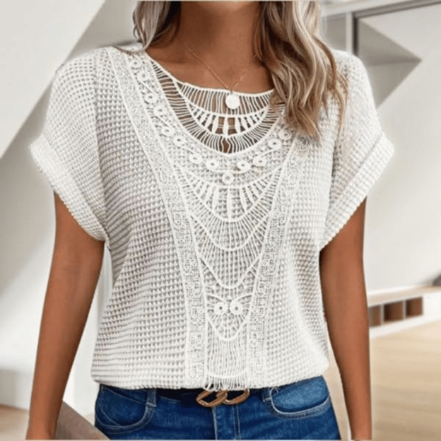 Embroidered Casual Summer Top