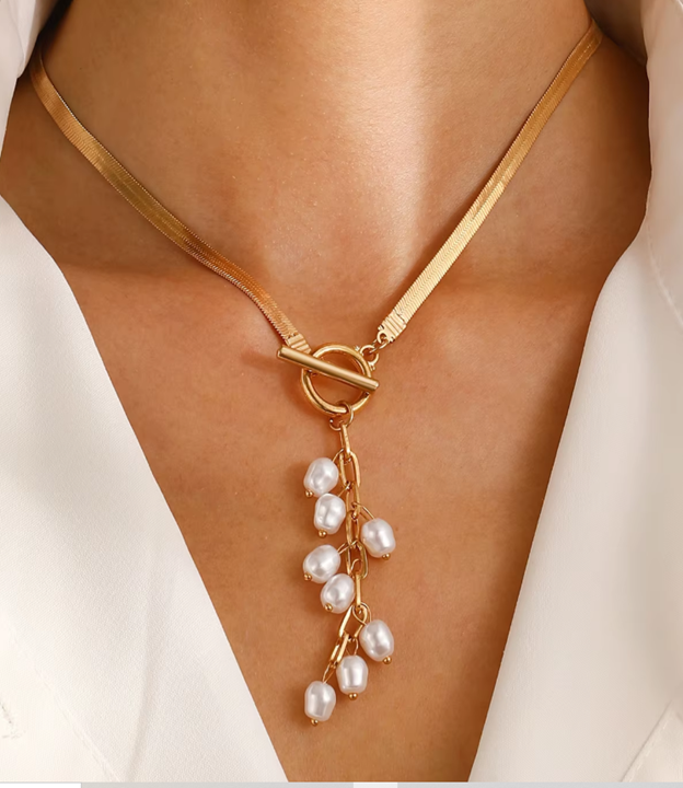 Luxe Pearl Tassel Necklace