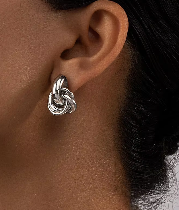 Twist Knot Hoop Earrings