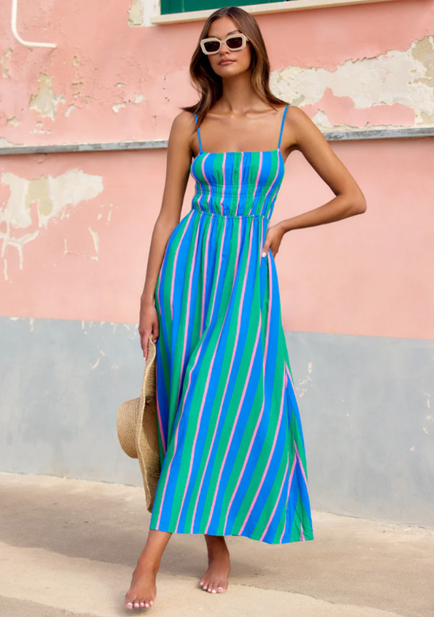 Coastal Breeze Peppermint Stripe Dress