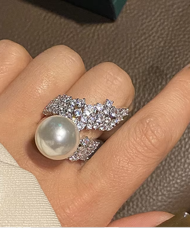 Grace Pearl Zirconia Ring