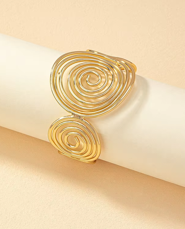 Vintage Geometric Metal Bracelet