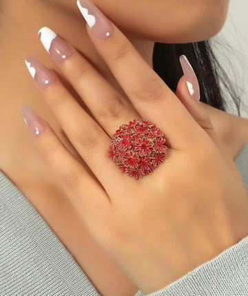 Blush Bloom Statement Ring