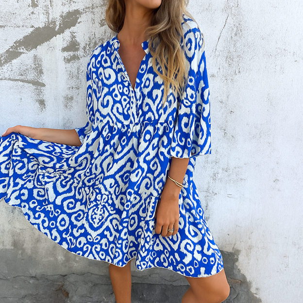 Boho Print Swing Dress