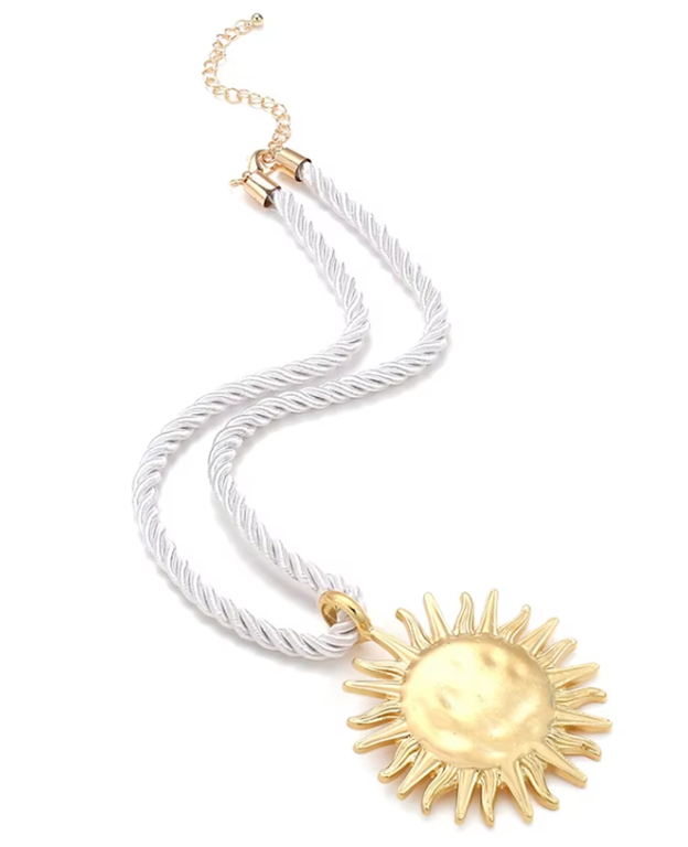 Vintage Sunburst Pendant Necklace