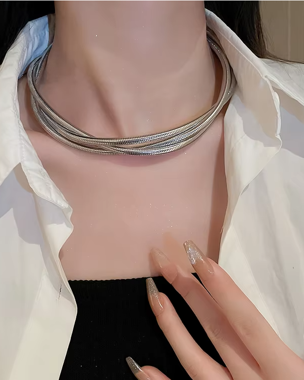 Serpentine Torques Choker Necklace