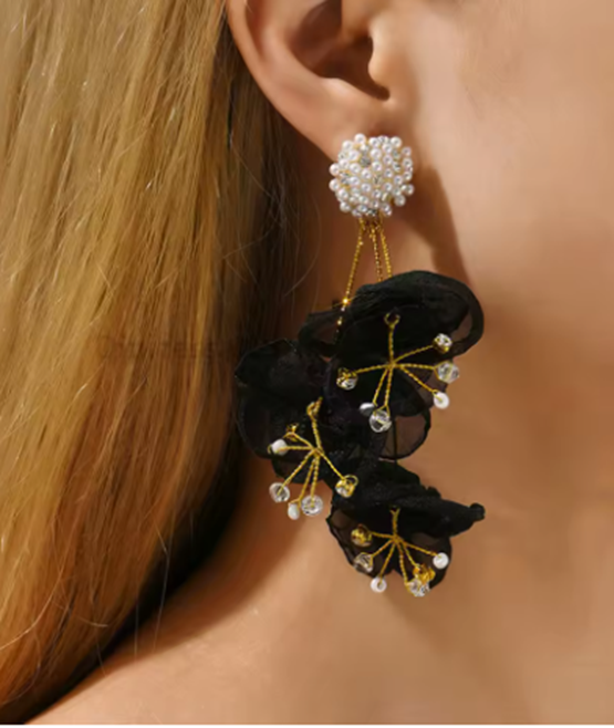 Yarn Bloom Dangle Earrings