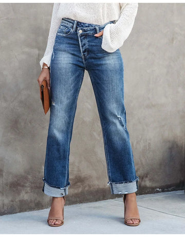 Classic High Waist Straight Leg Jeans