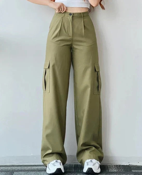 Straight Leg Utility Pocket Cargo Pants