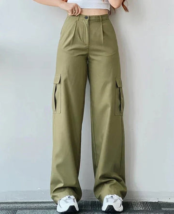 Straight Leg Utility Pocket Cargo Pants