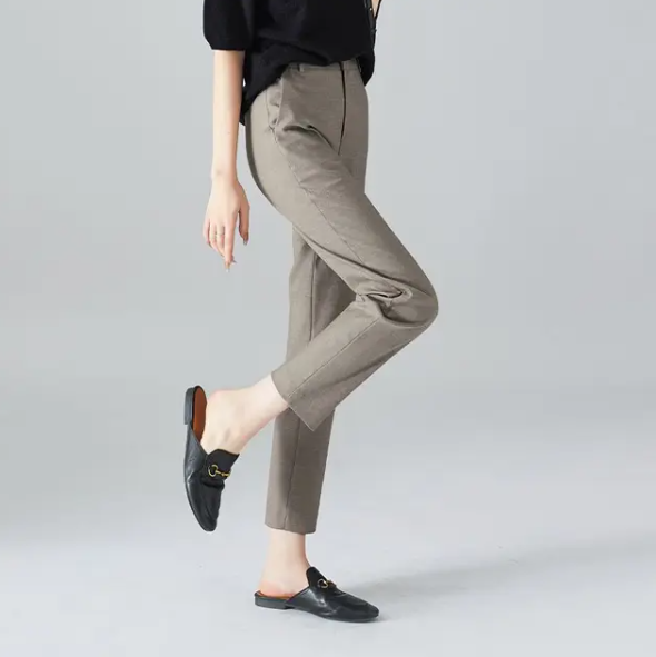 High Waist Pleated Front Trousers