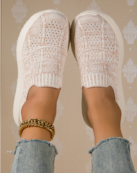 Textured Knit Slip-On Sneakers
