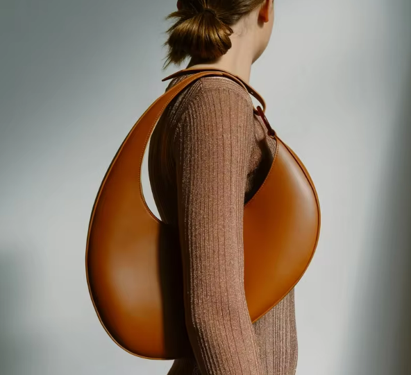 Sculpted Crescent Shoulder Bag